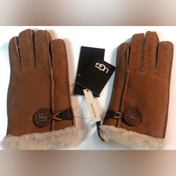 WOMEN'S UGG AUSTRALIA GLOVESLARGECHESTNUT.